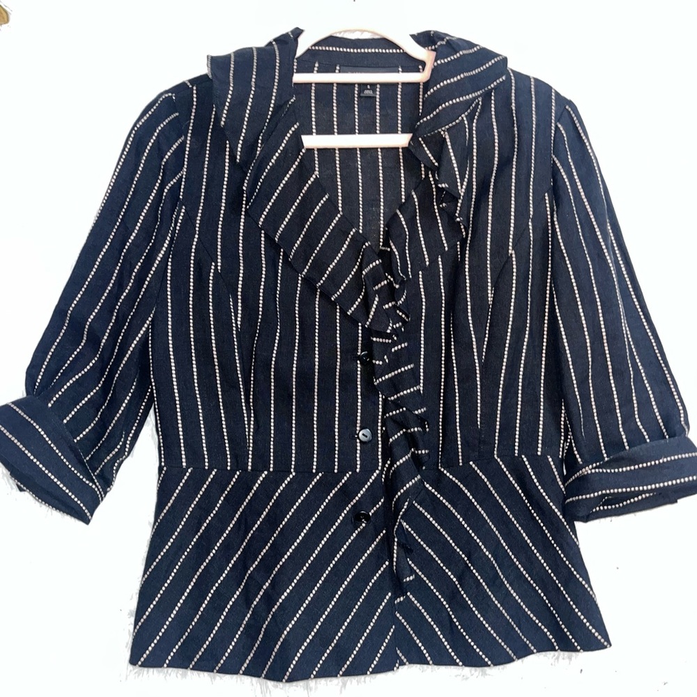 Classiques Entier Navy and White Striped Blouse
